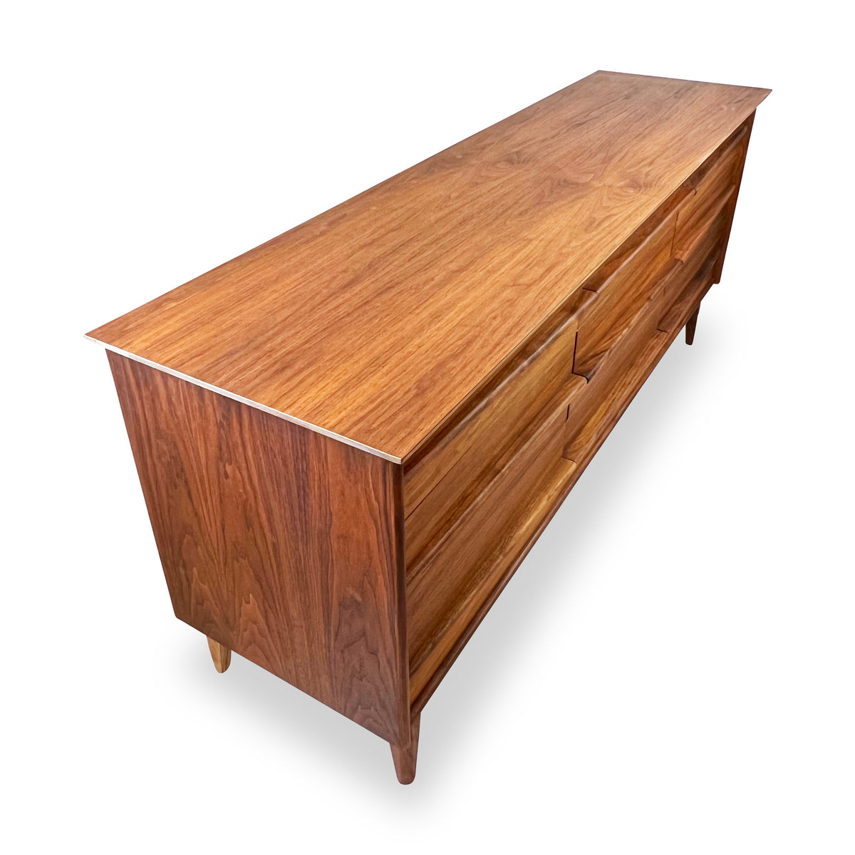 Walnut Nine Drawer Dresser by Gibbard