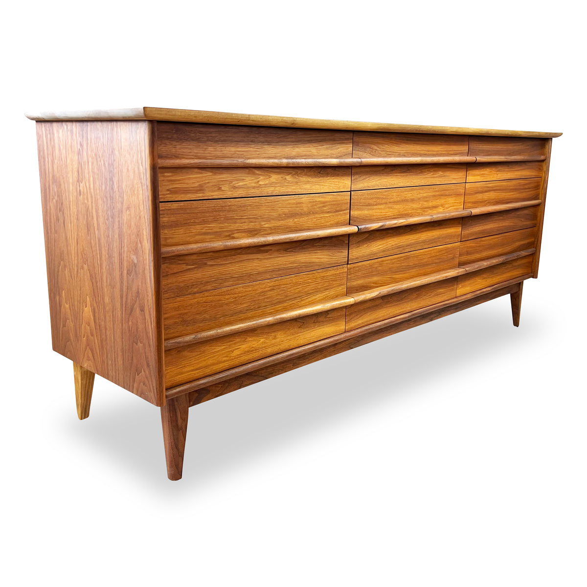 Walnut Nine Drawer Dresser by Gibbard