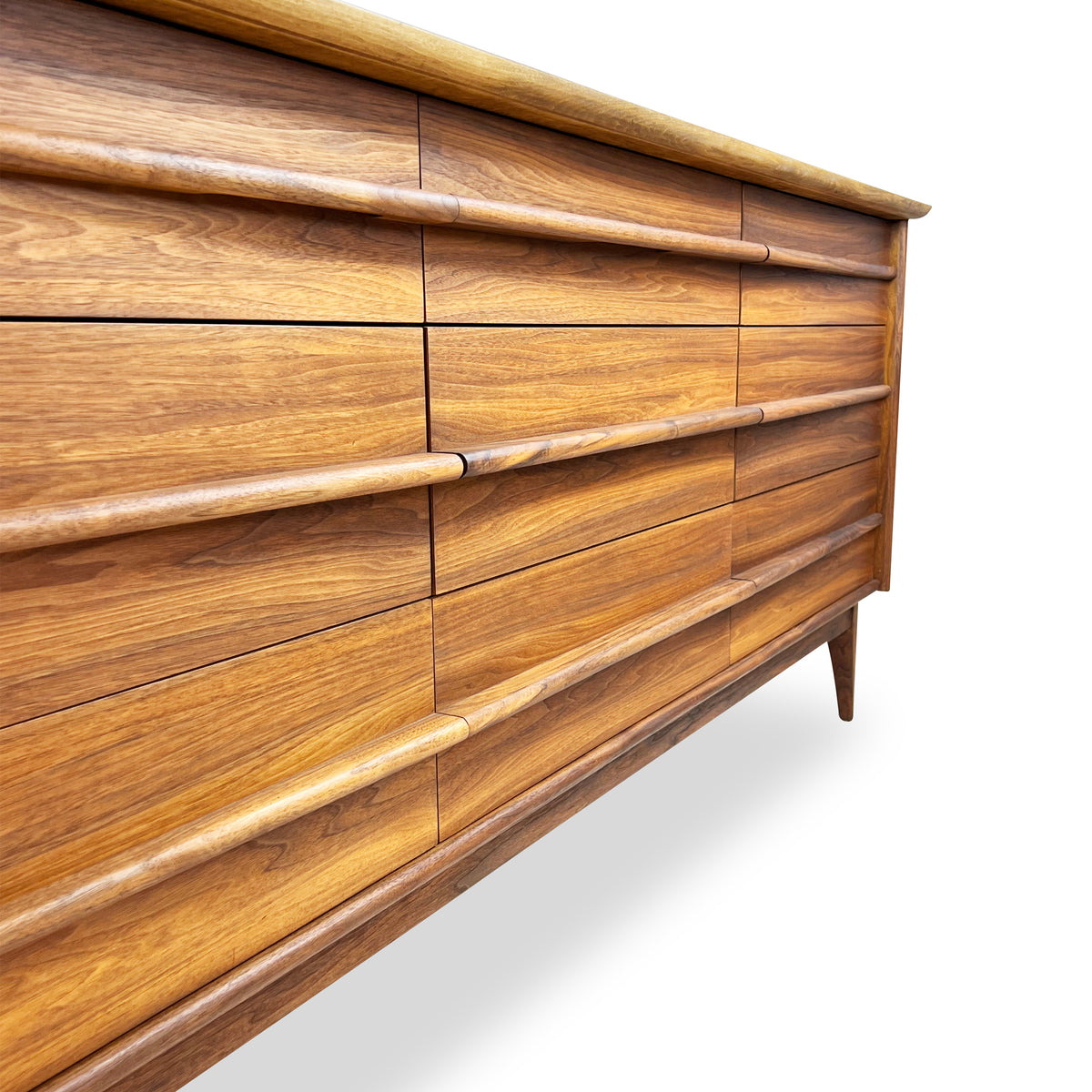 Walnut Nine Drawer Dresser by Gibbard