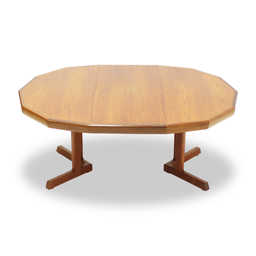 Vintage Teak Pedestal Dining Table