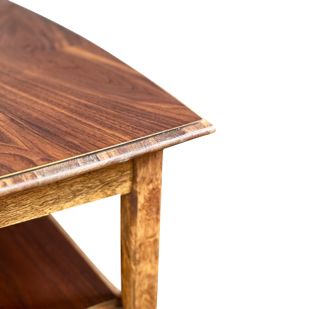 Pair of Walnut and Birch Side Tables by Kaufman