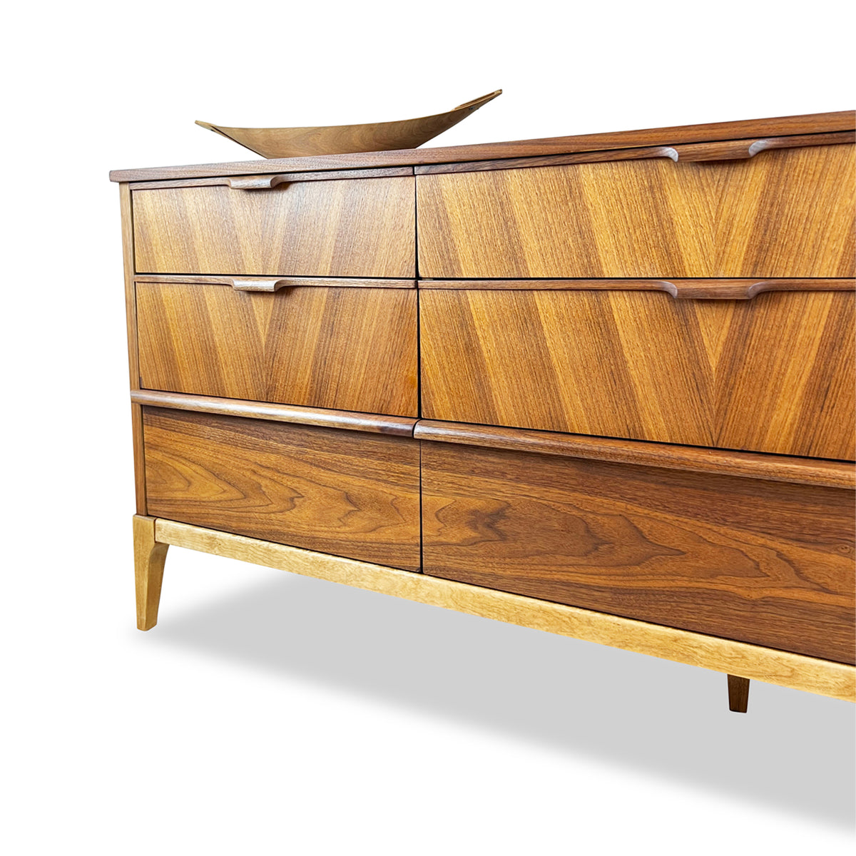 Vintage Walnut Dresser by Kaufman Furniture