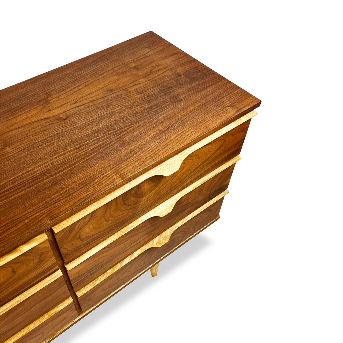 Vintage Walnut Nine Drawer Dresser