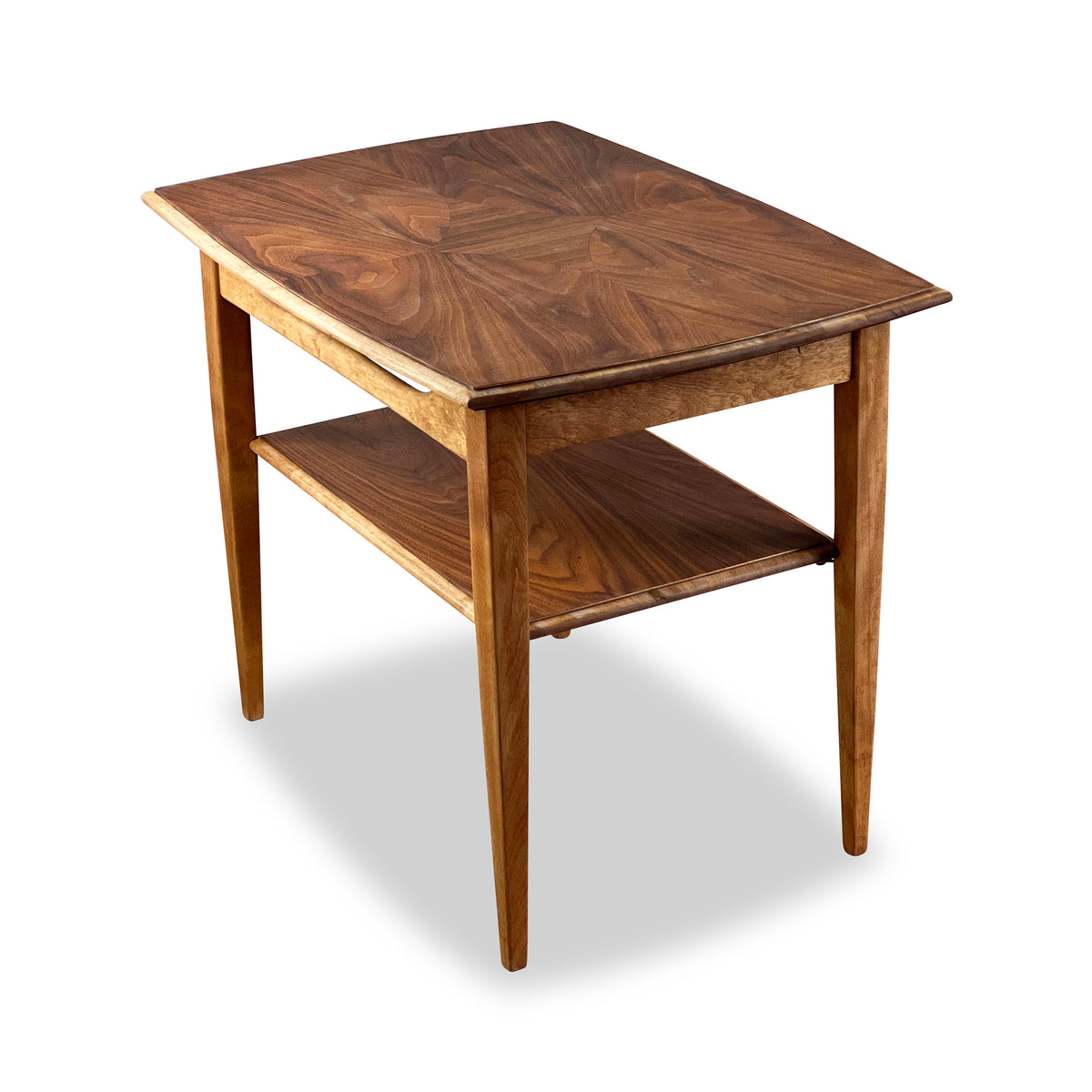 Walnut and Birch Side Table
