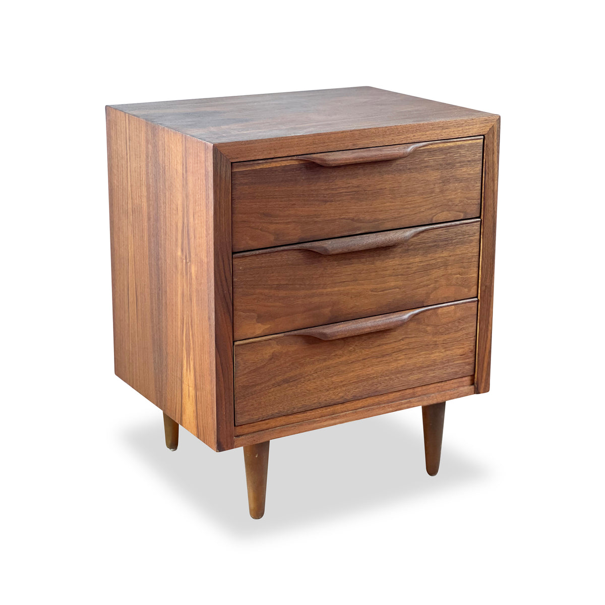 Walnut Three Drawer Chest