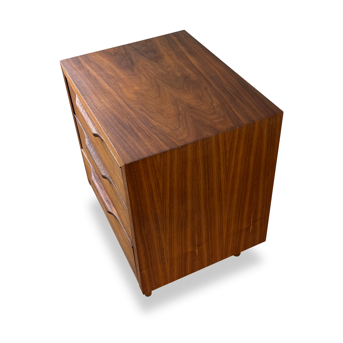 Walnut Three Drawer Chest