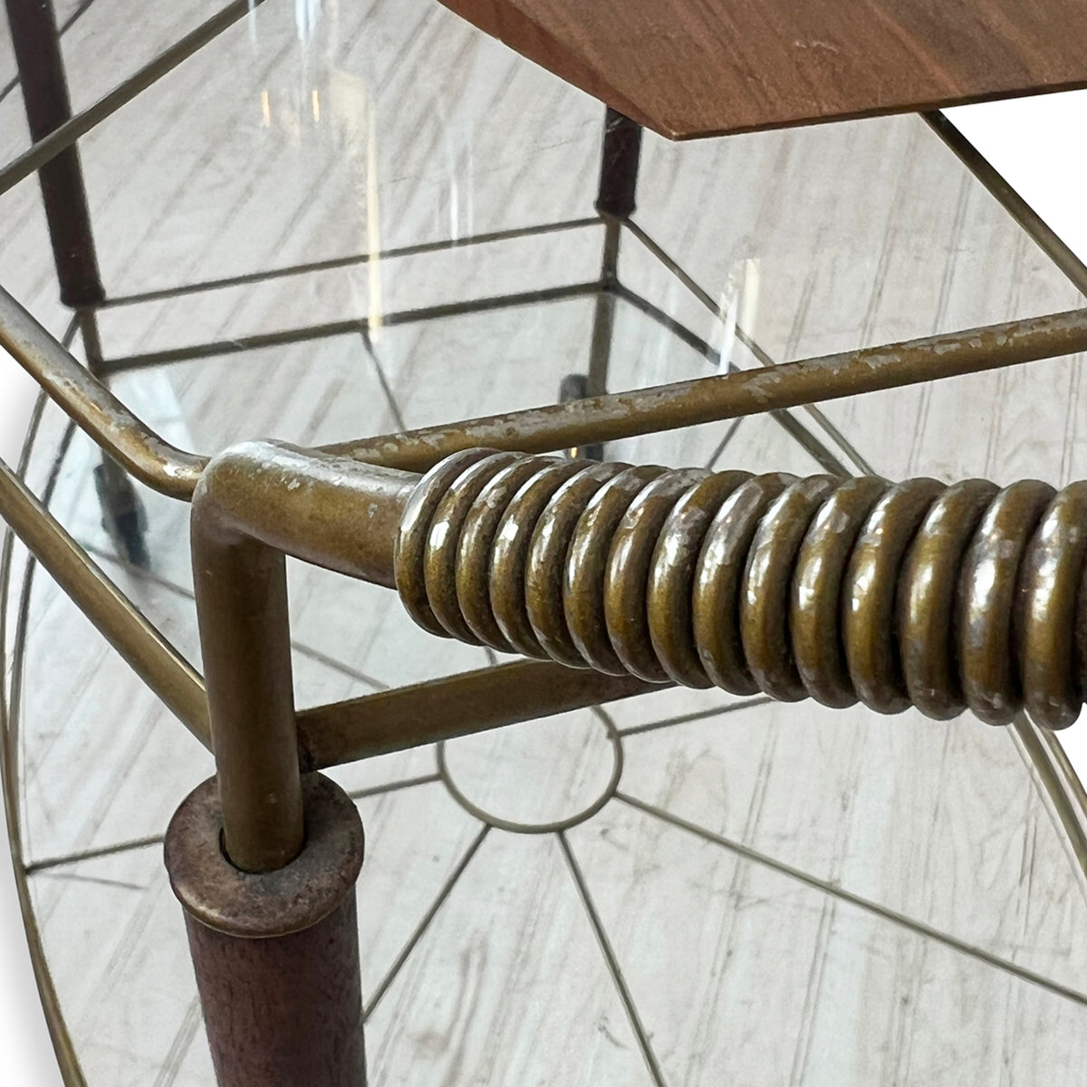 Brass and Glass Vintage Bar Cart