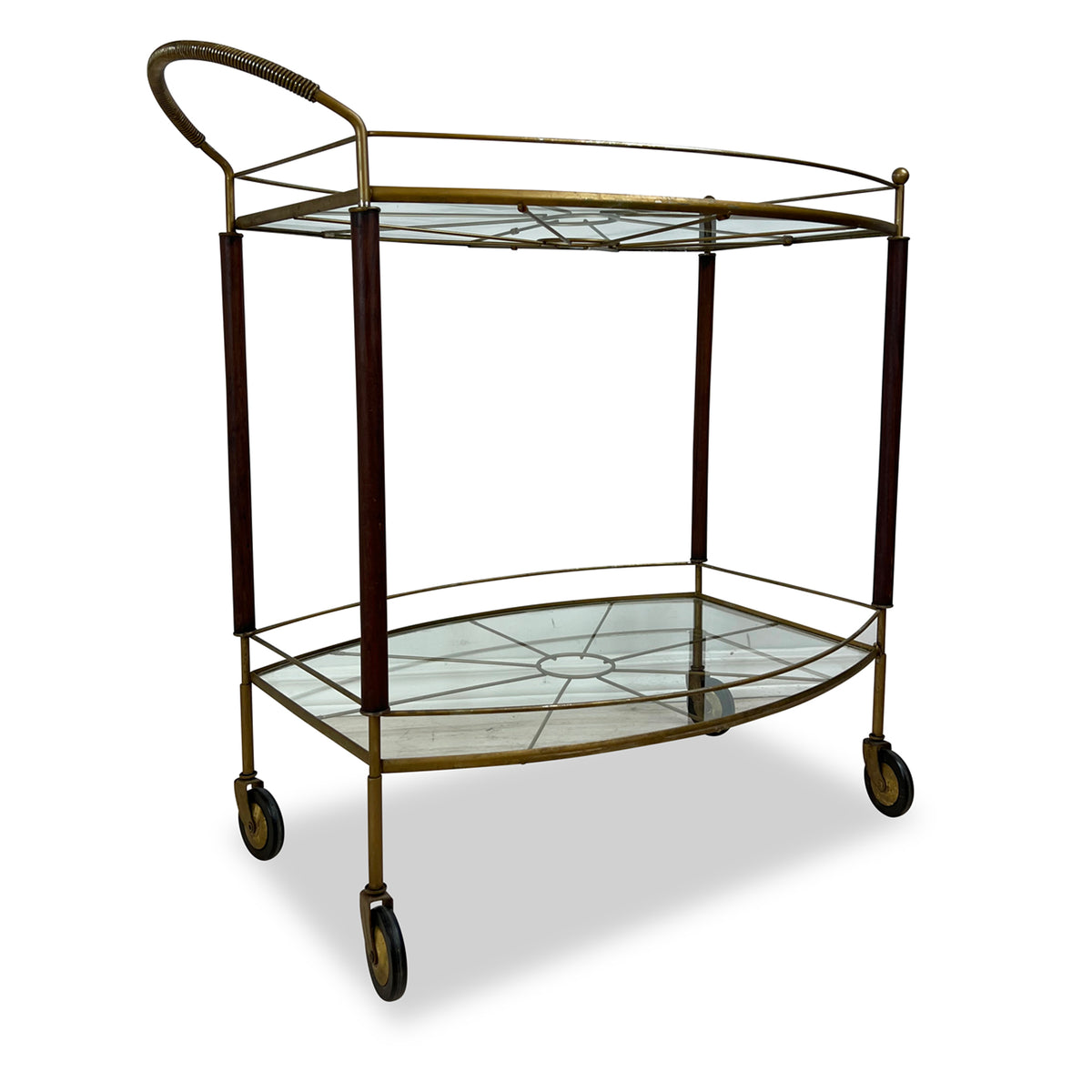 Brass and Glass Vintage Bar Cart