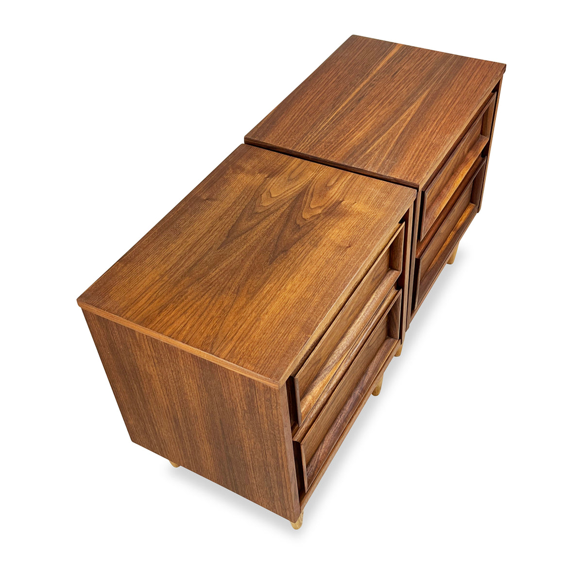 Pair of Walnut Nightstands