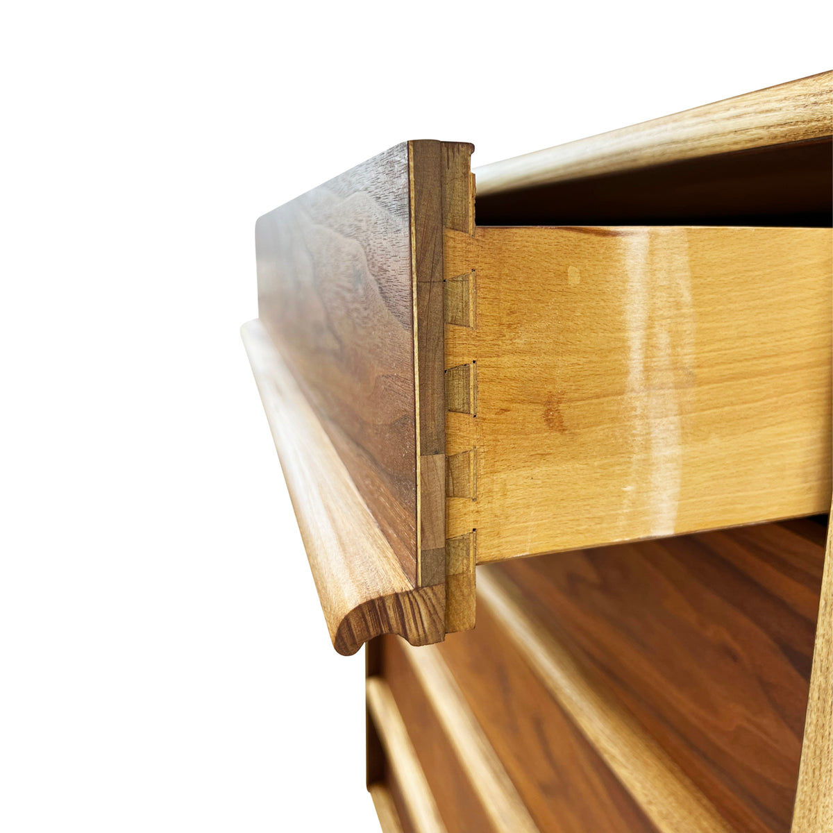 Walnut and Ash Highboy Dresser