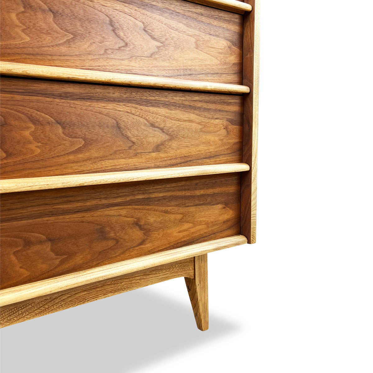 Walnut and Ash Highboy Dresser
