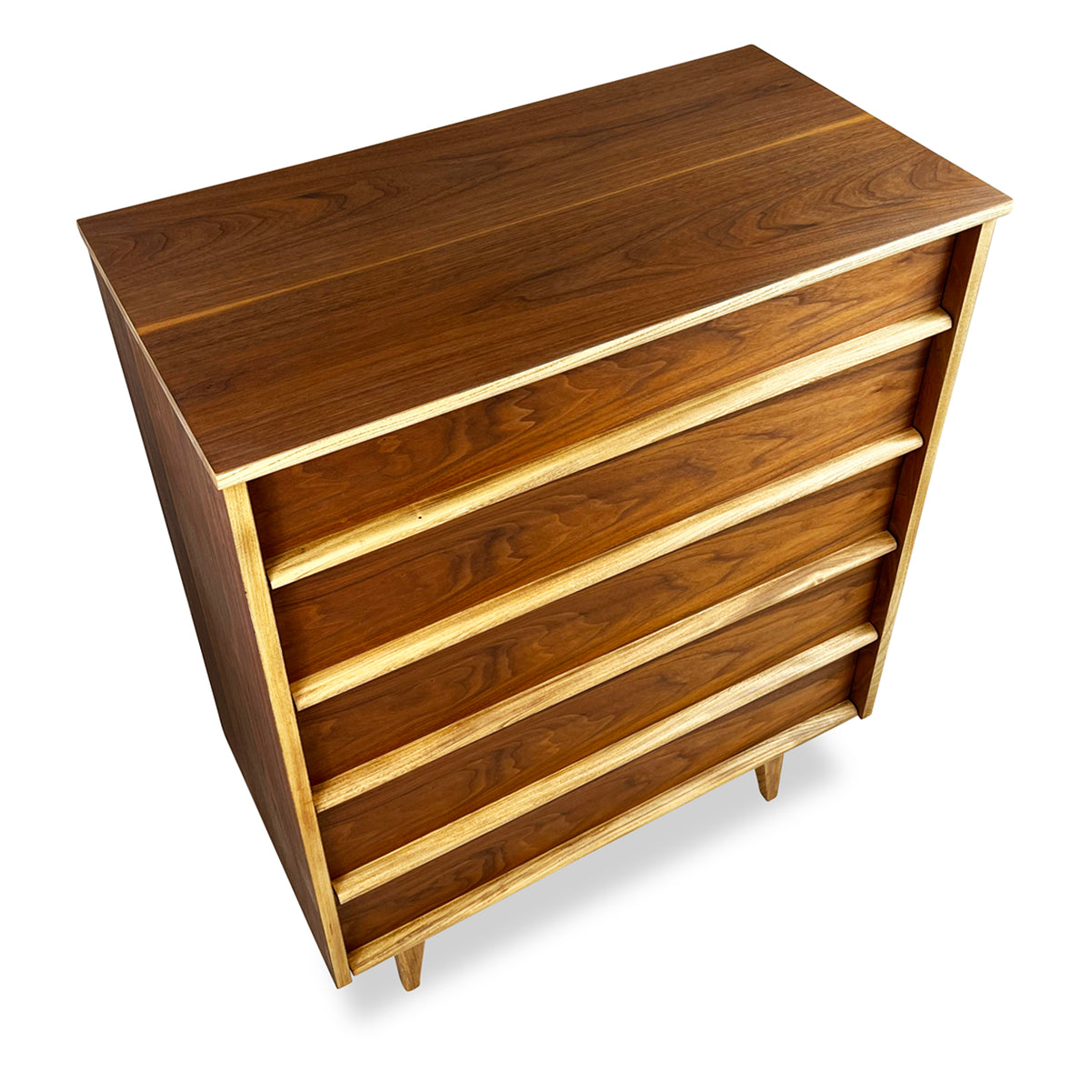 Walnut and Ash Highboy Dresser