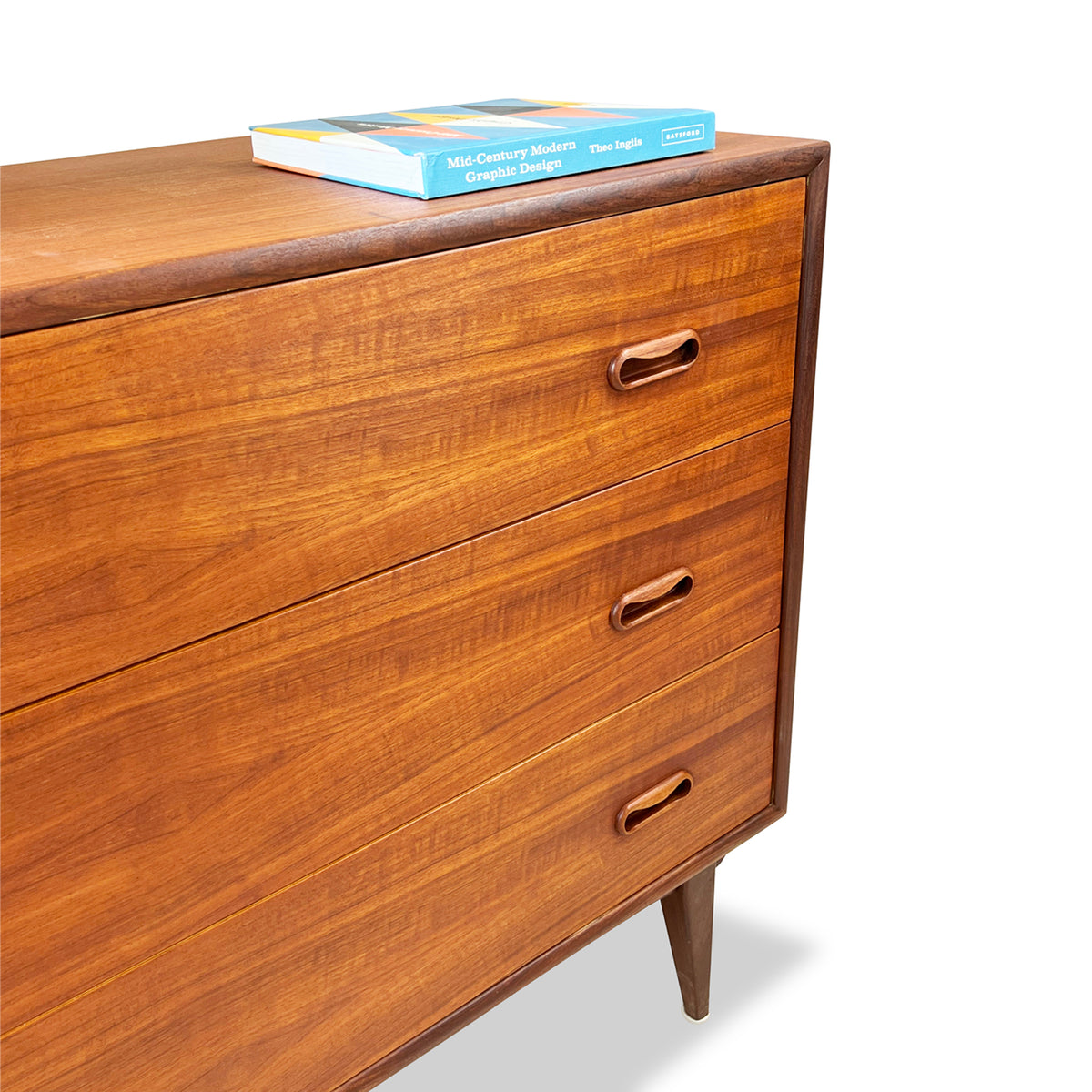 Teak Three Drawer Dresser