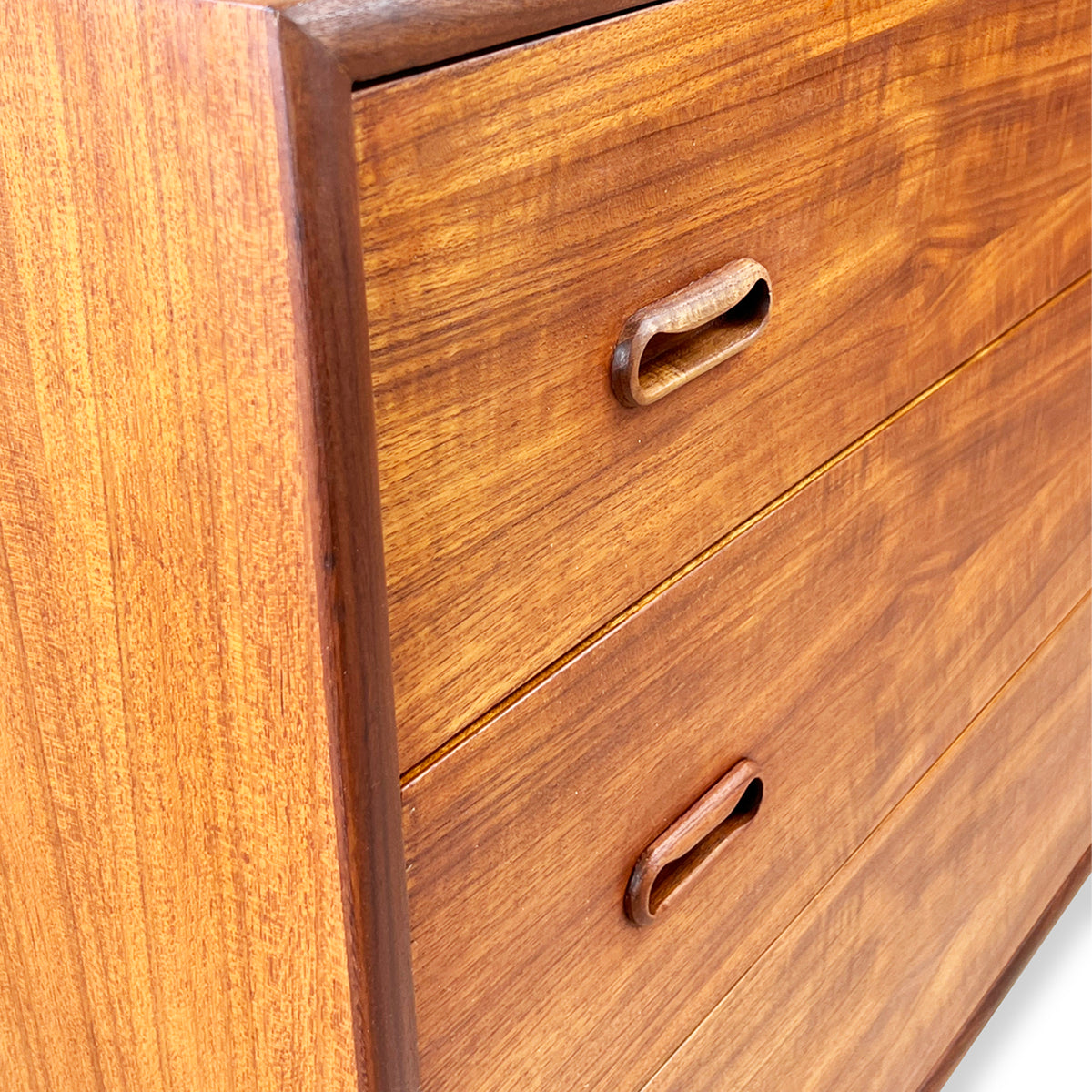 Teak Three Drawer Dresser