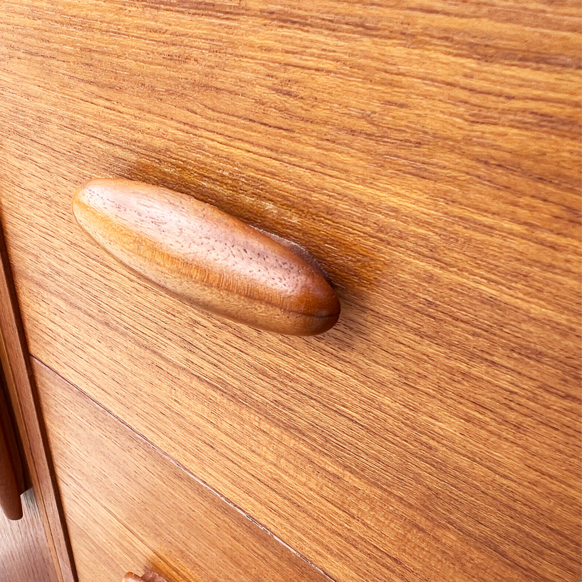 Teak Tambour Door Upright Dresser by Dyrlund