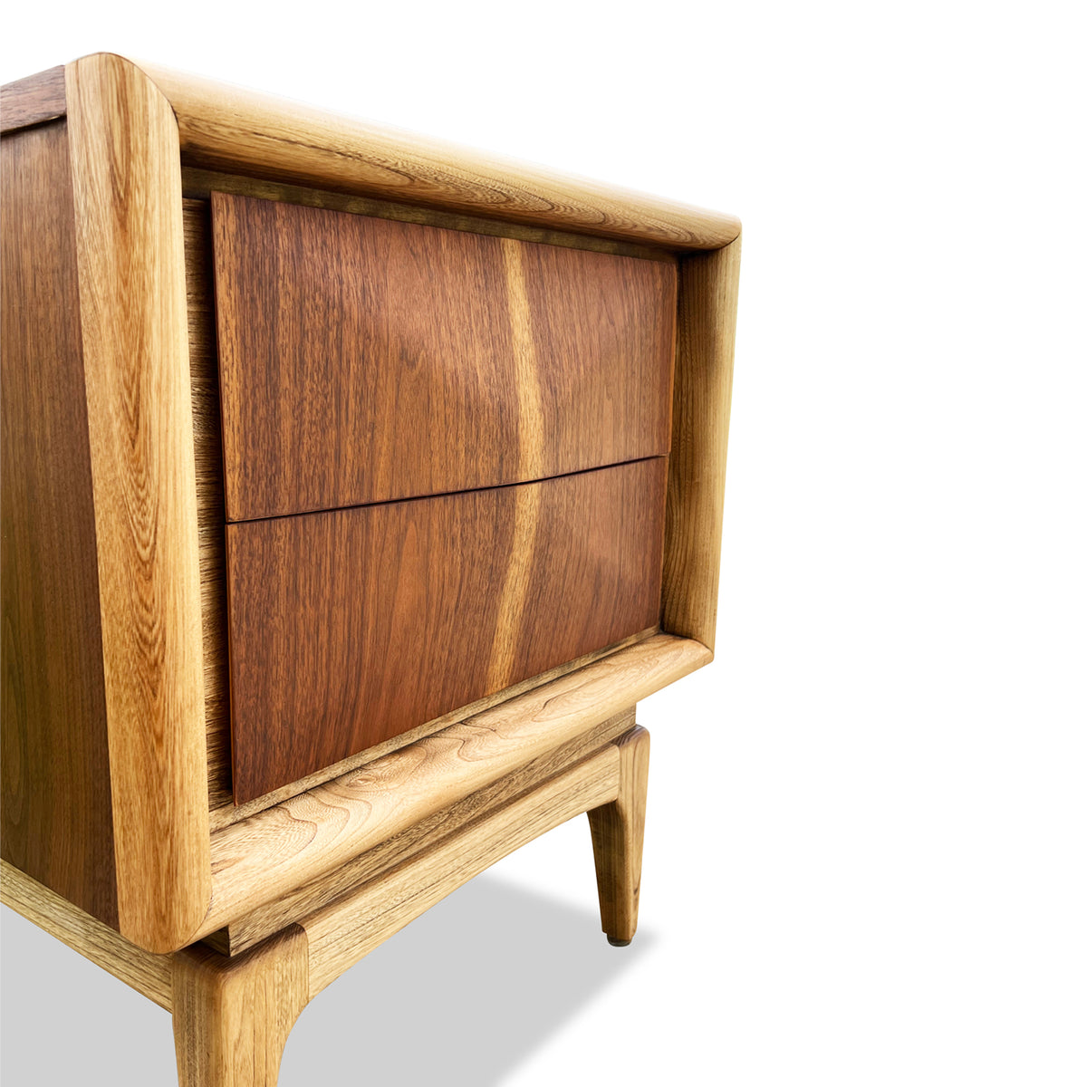 Walnut Diamond Nightstands by United Furniture