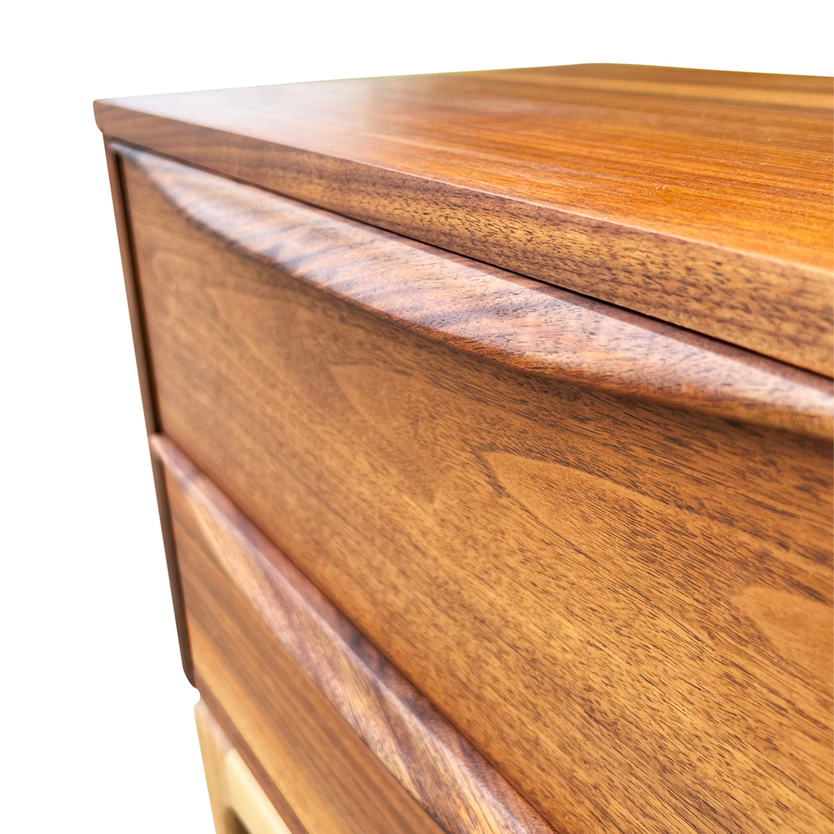 Walnut Two Drawer Nightstands