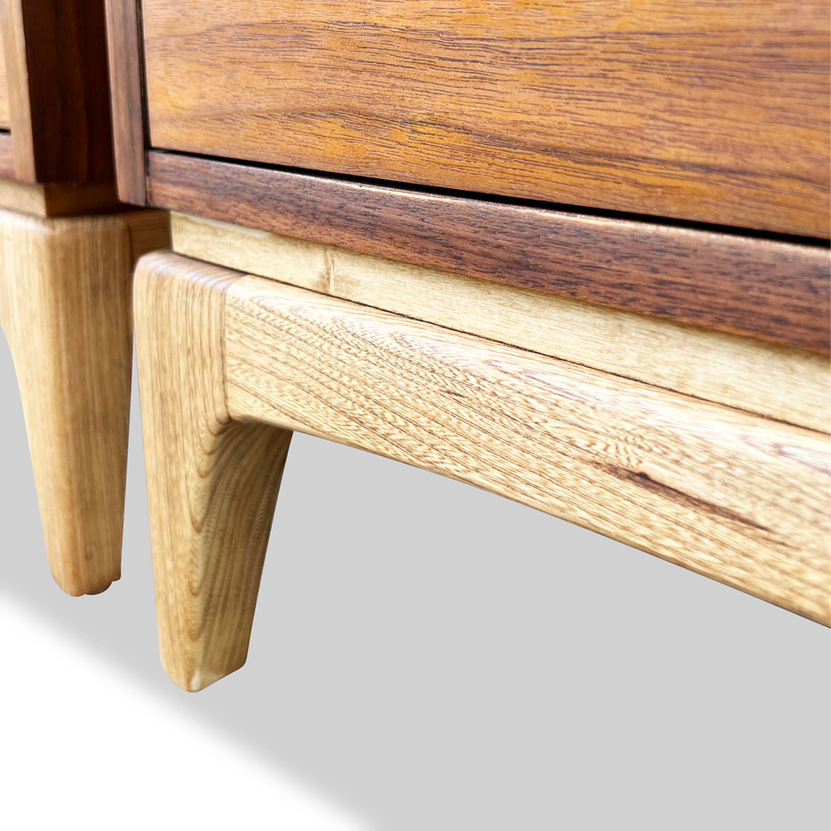 Walnut Two Drawer Nightstands