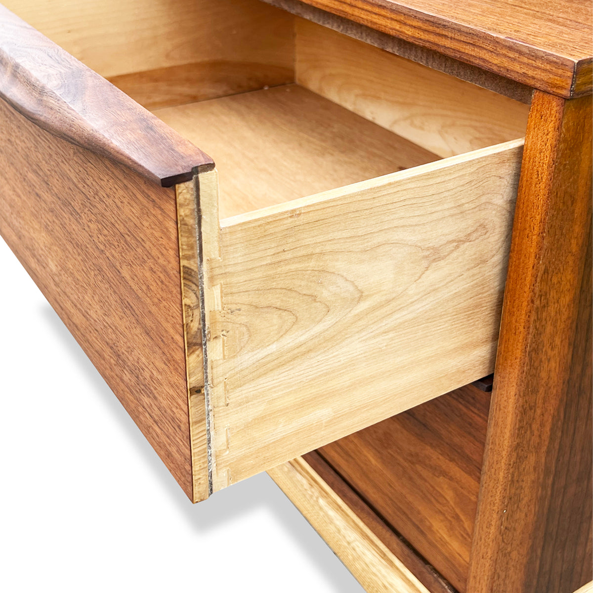 Walnut Two Drawer Nightstands
