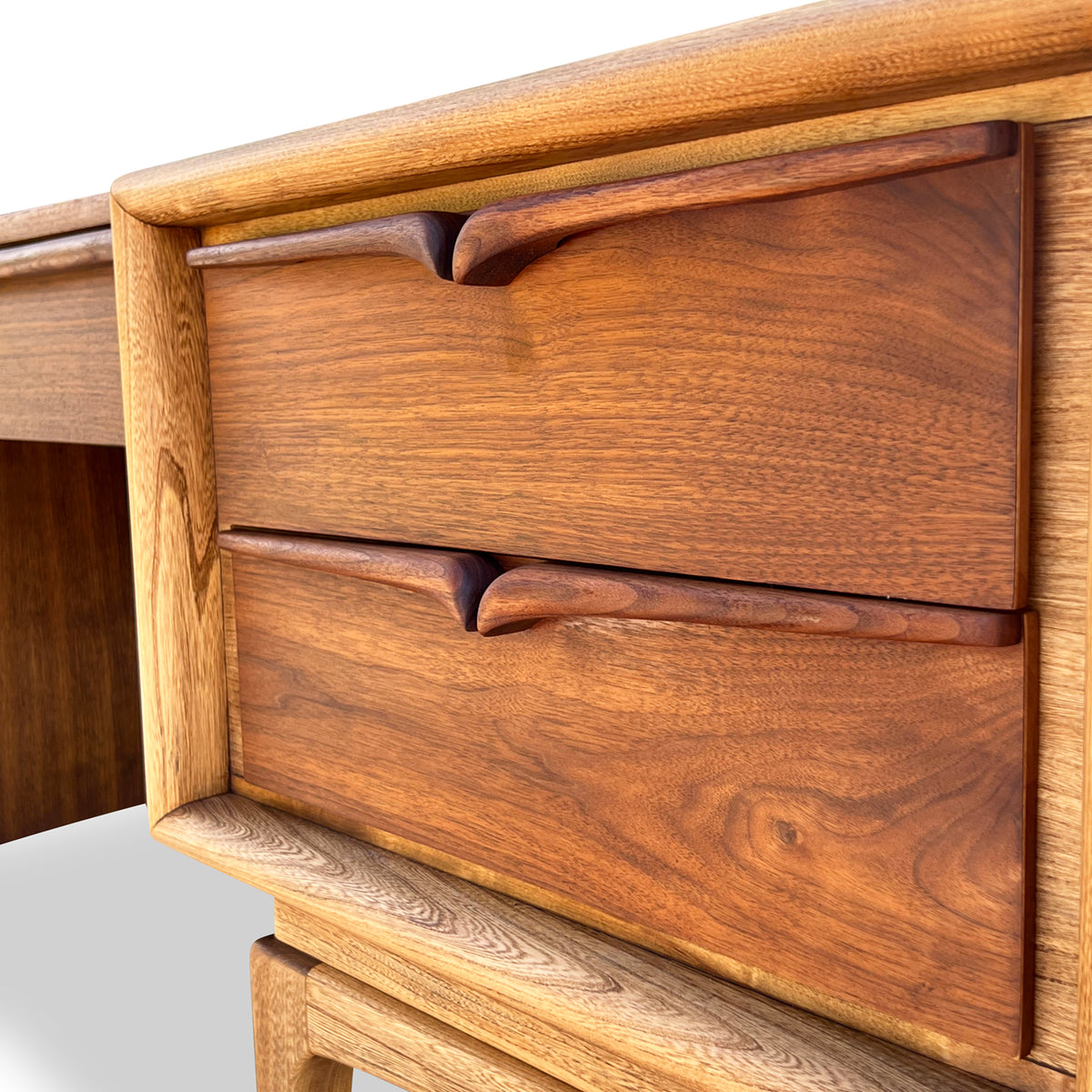Walnut and Elm Dresser by United