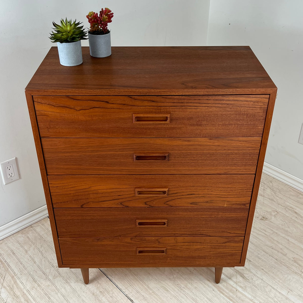 Teak Highboy Dresser