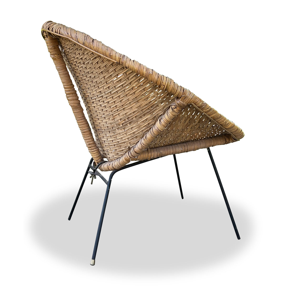 Vintage Woven Chair with Cover