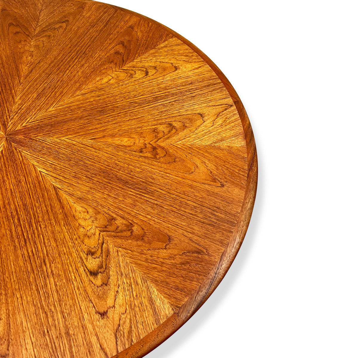 Round Teak Sunburst Coffee Table