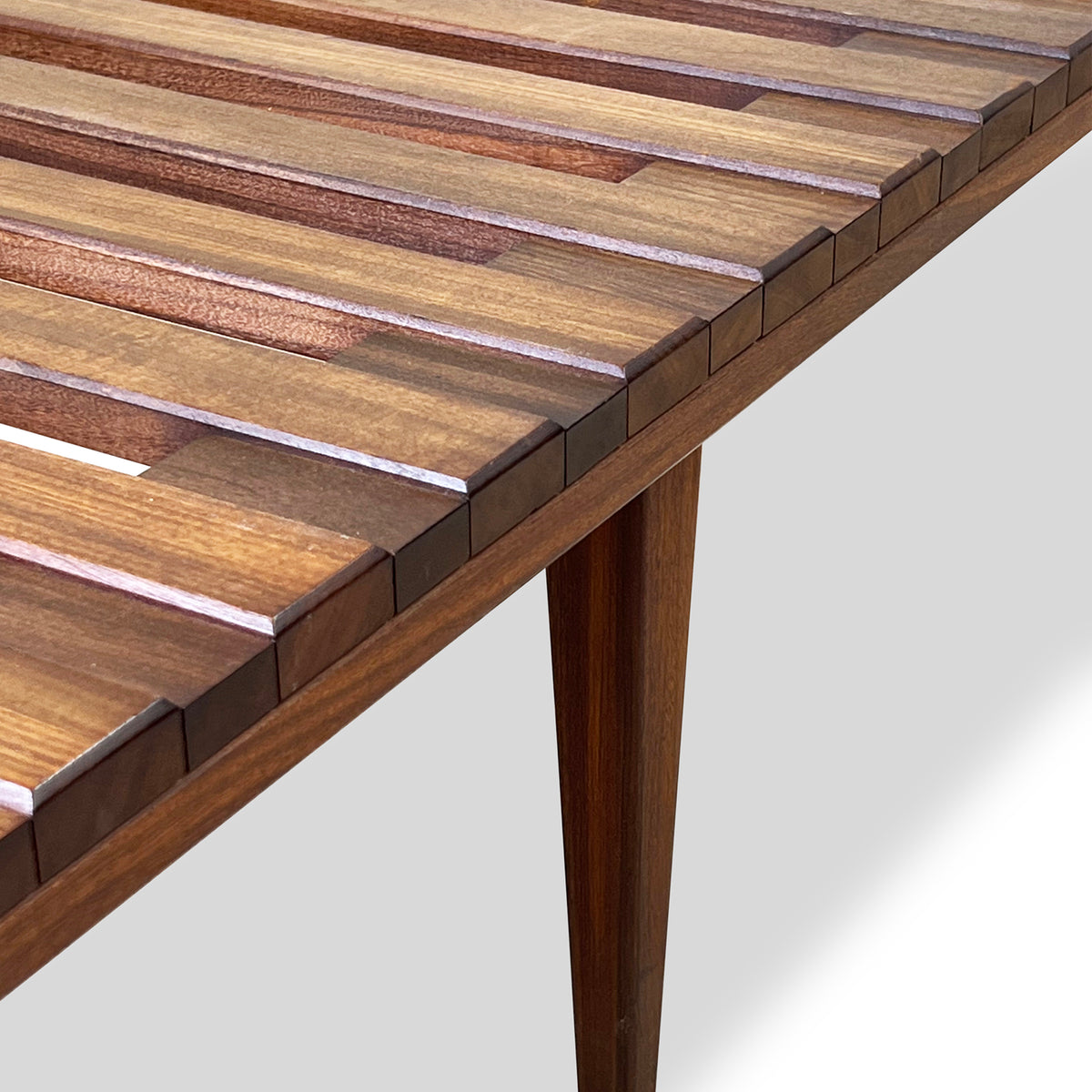 Solid Teak Slatted Bench