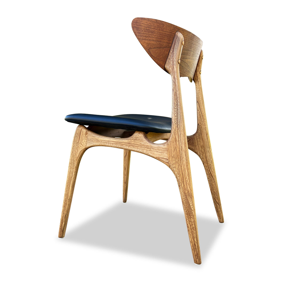 Set of Six Walnut and Elm Dining Chairs by Deilcraft