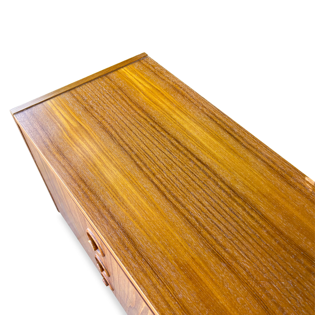 Teak Three Drawer Nightstands