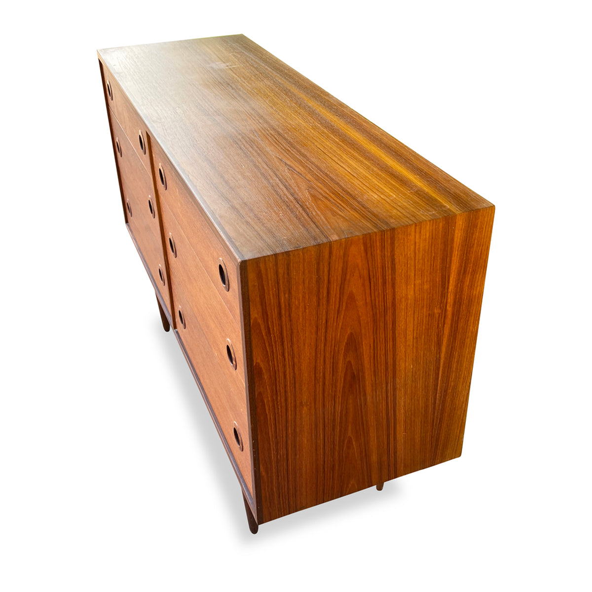 Teak Six Drawer Dresser