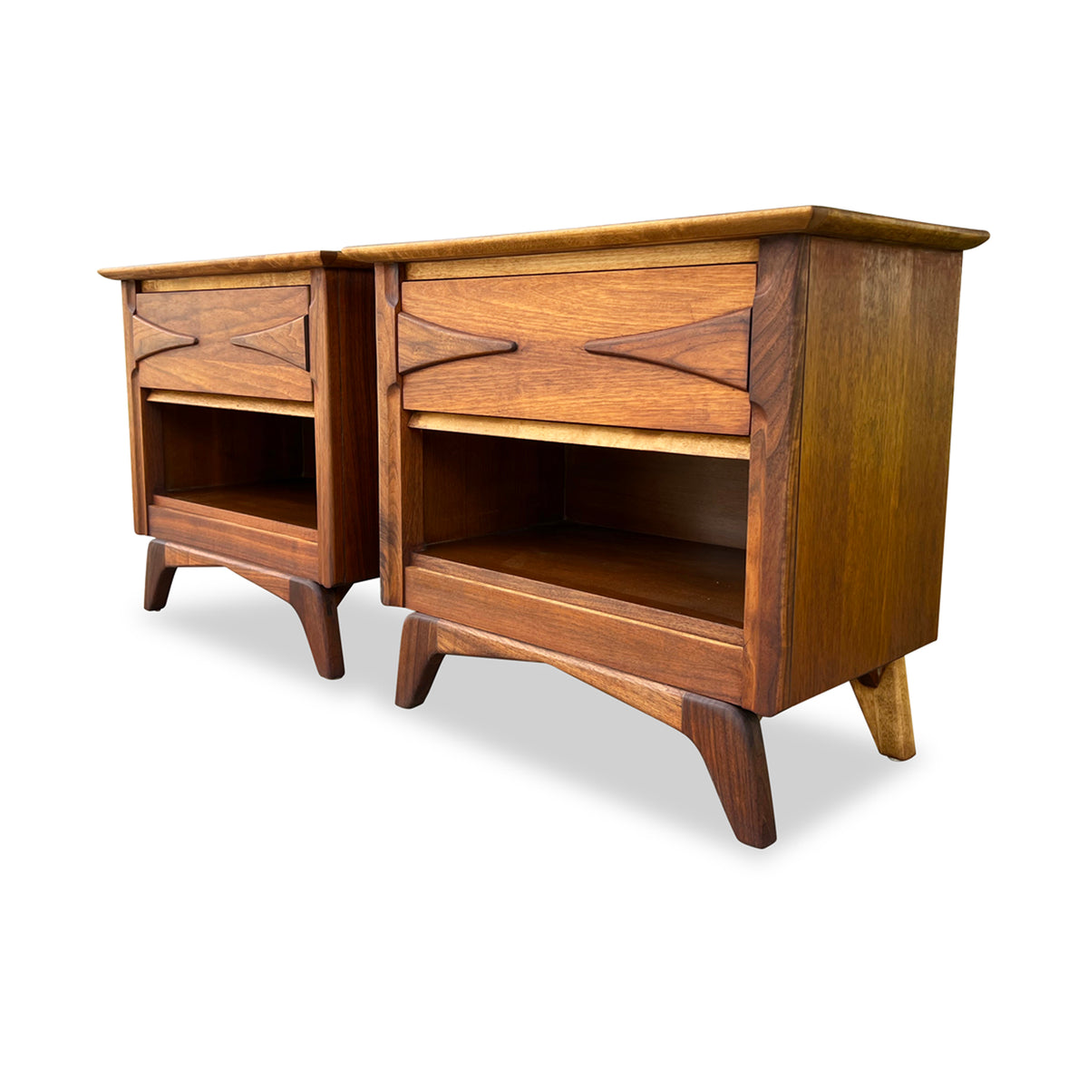 Walnut Nightstands by Vic Art