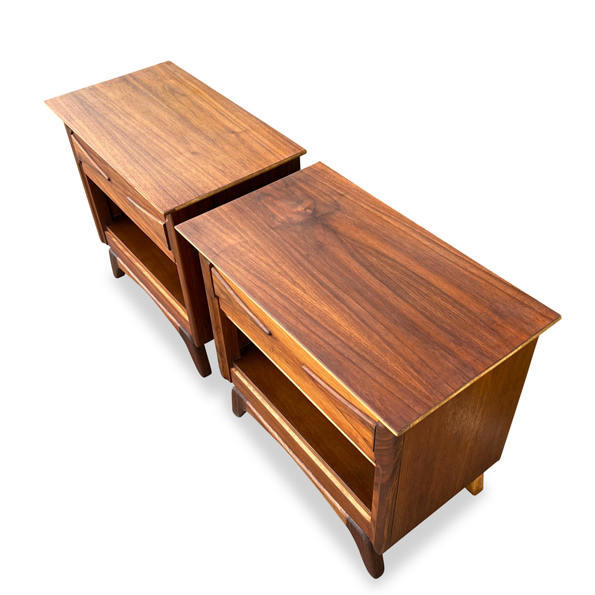 Walnut Nightstands by Vic Art