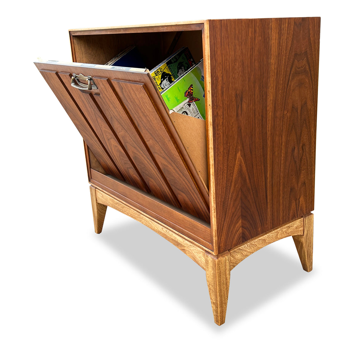 Walnut Record Cabinet