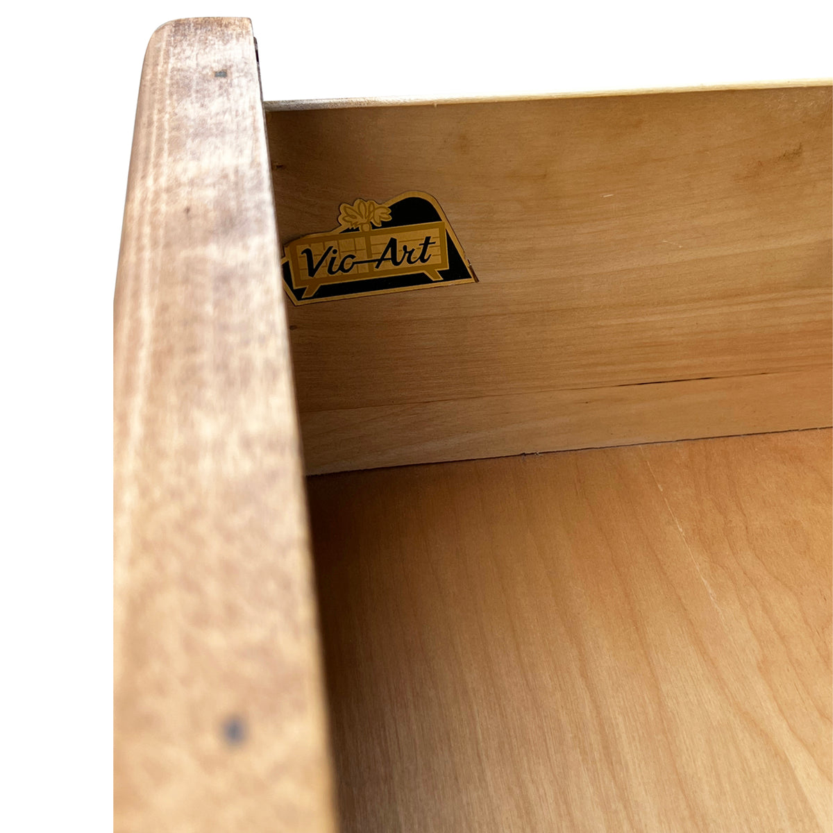 Walnut and Birch Chest of Drawers