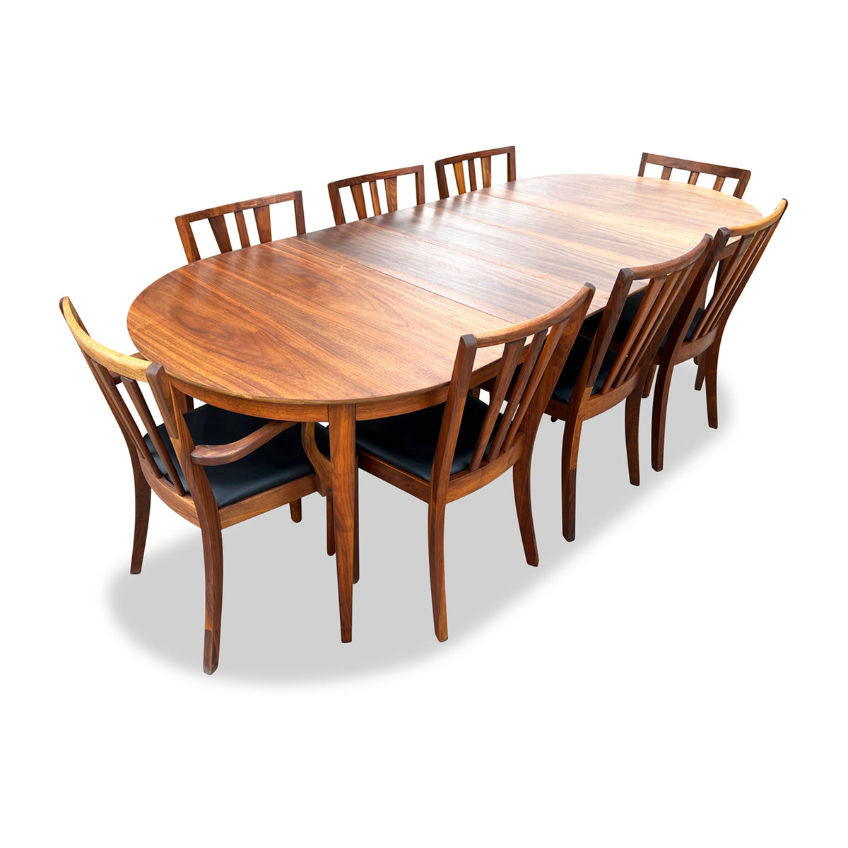 mid century walnut dining set by gibbard furniture