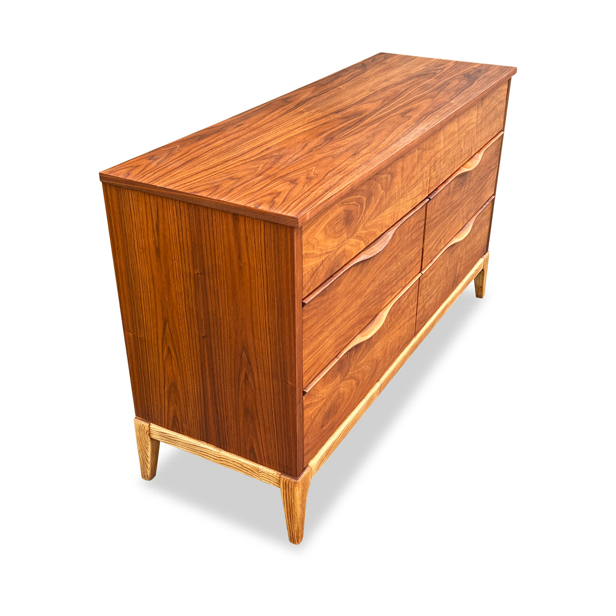 Walnut Six Drawer Dresser by Kaufman