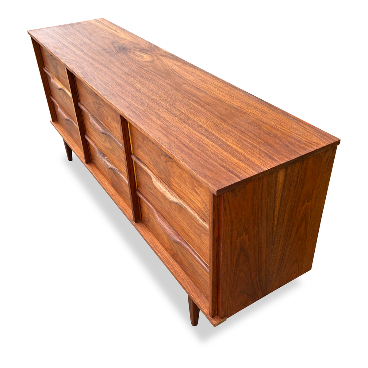 Walnut Nine Drawer Dresser by Princeville
