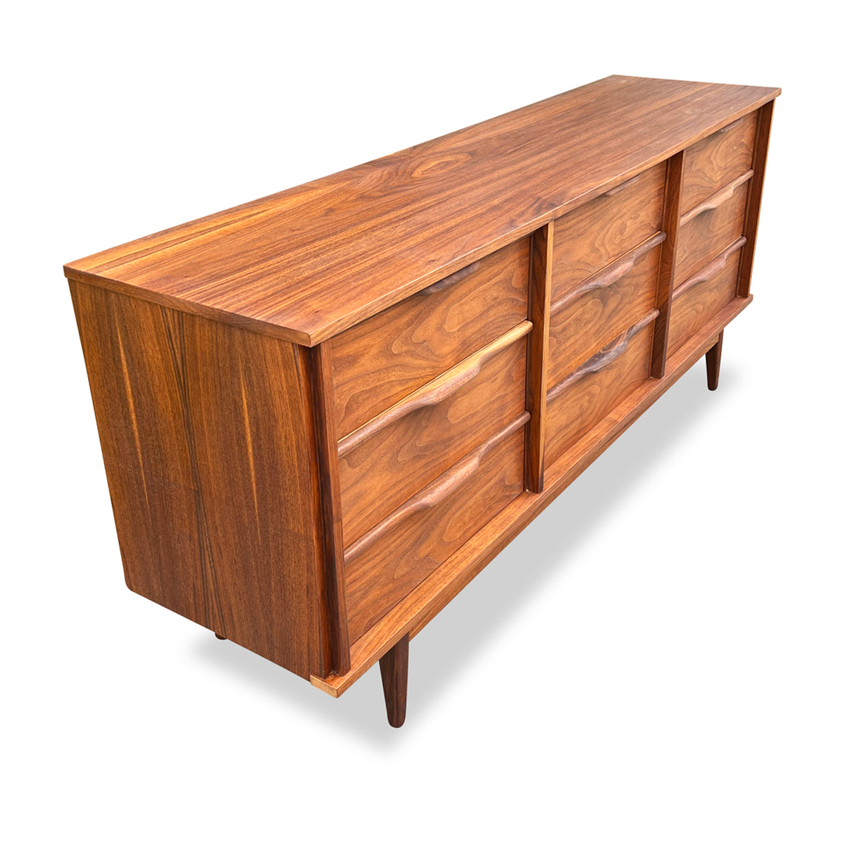 Walnut Nine Drawer Dresser by Princeville