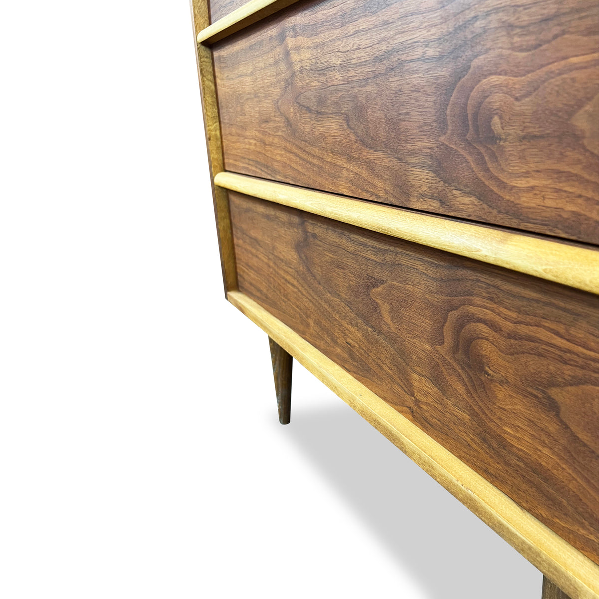 Walnut and Birch Highboy