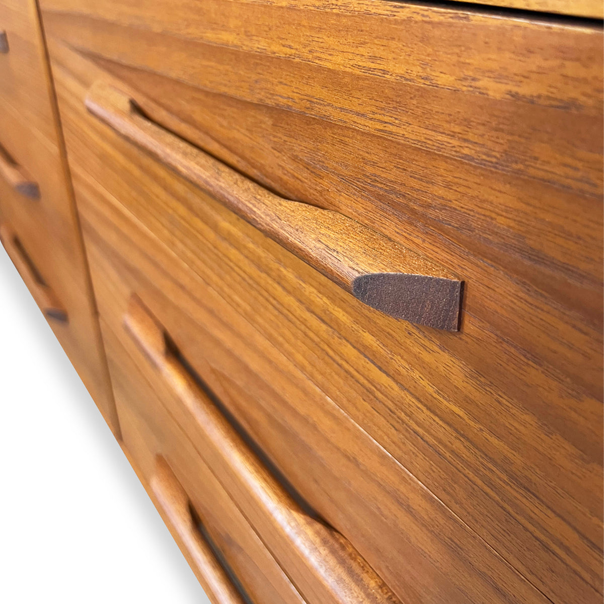 Teak Nine Drawer Dresser