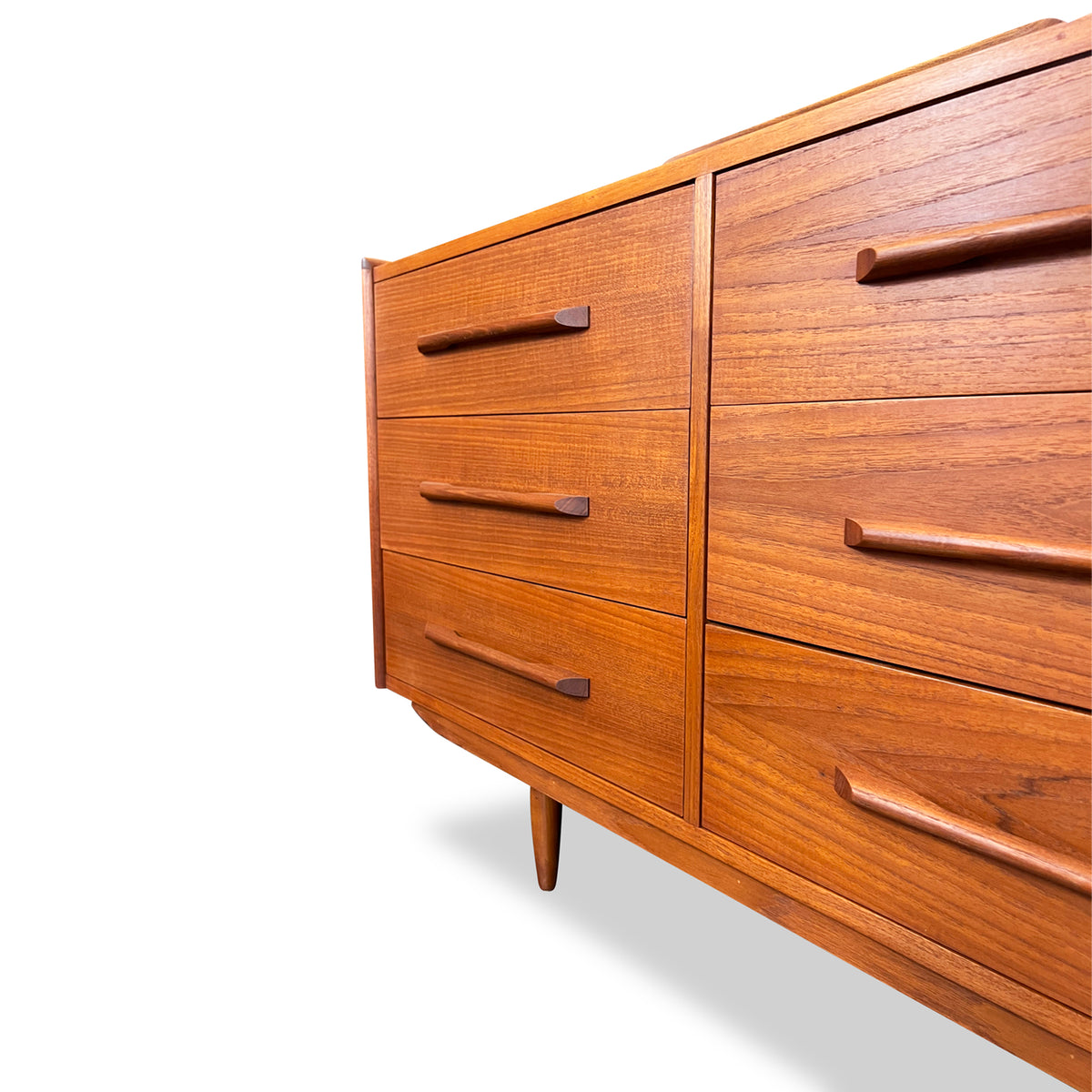 Teak Nine Drawer Dresser