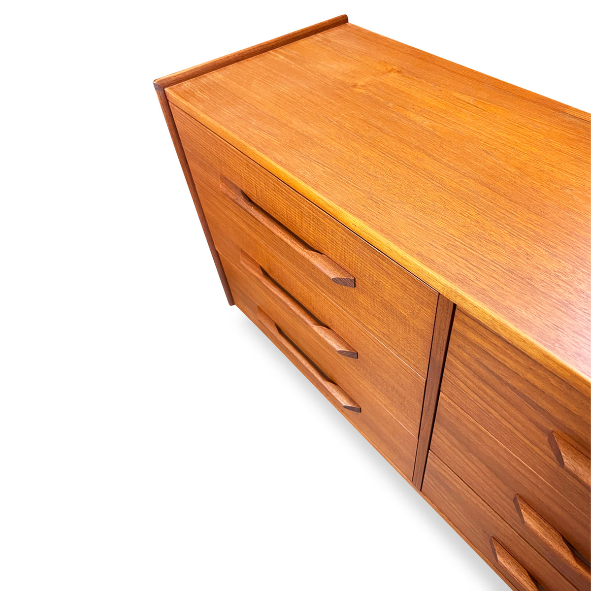 Teak Nine Drawer Dresser