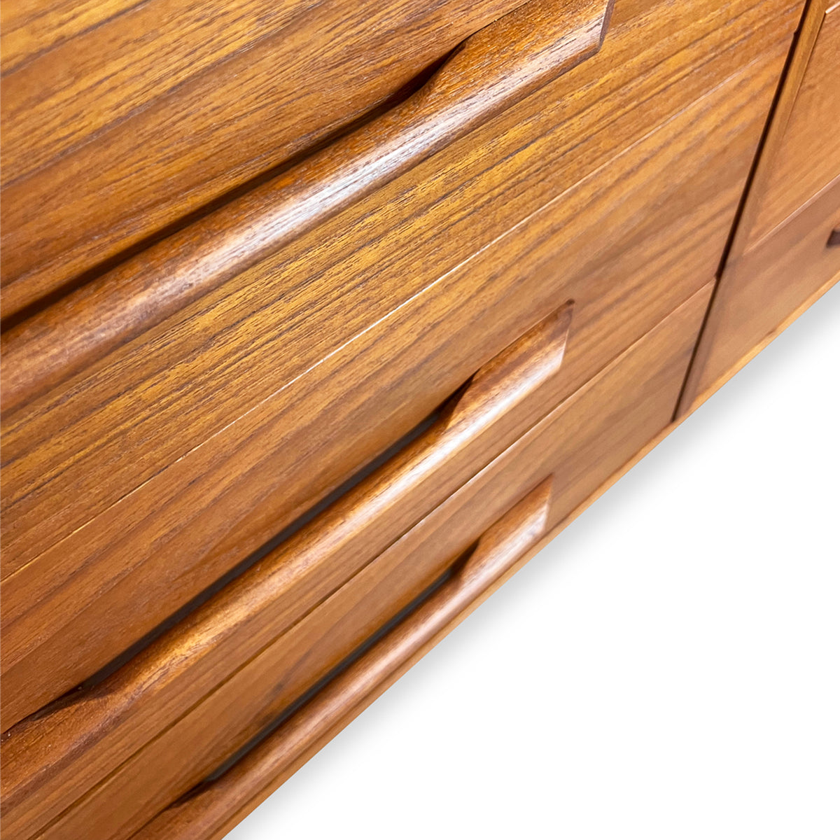 Teak Nine Drawer Dresser