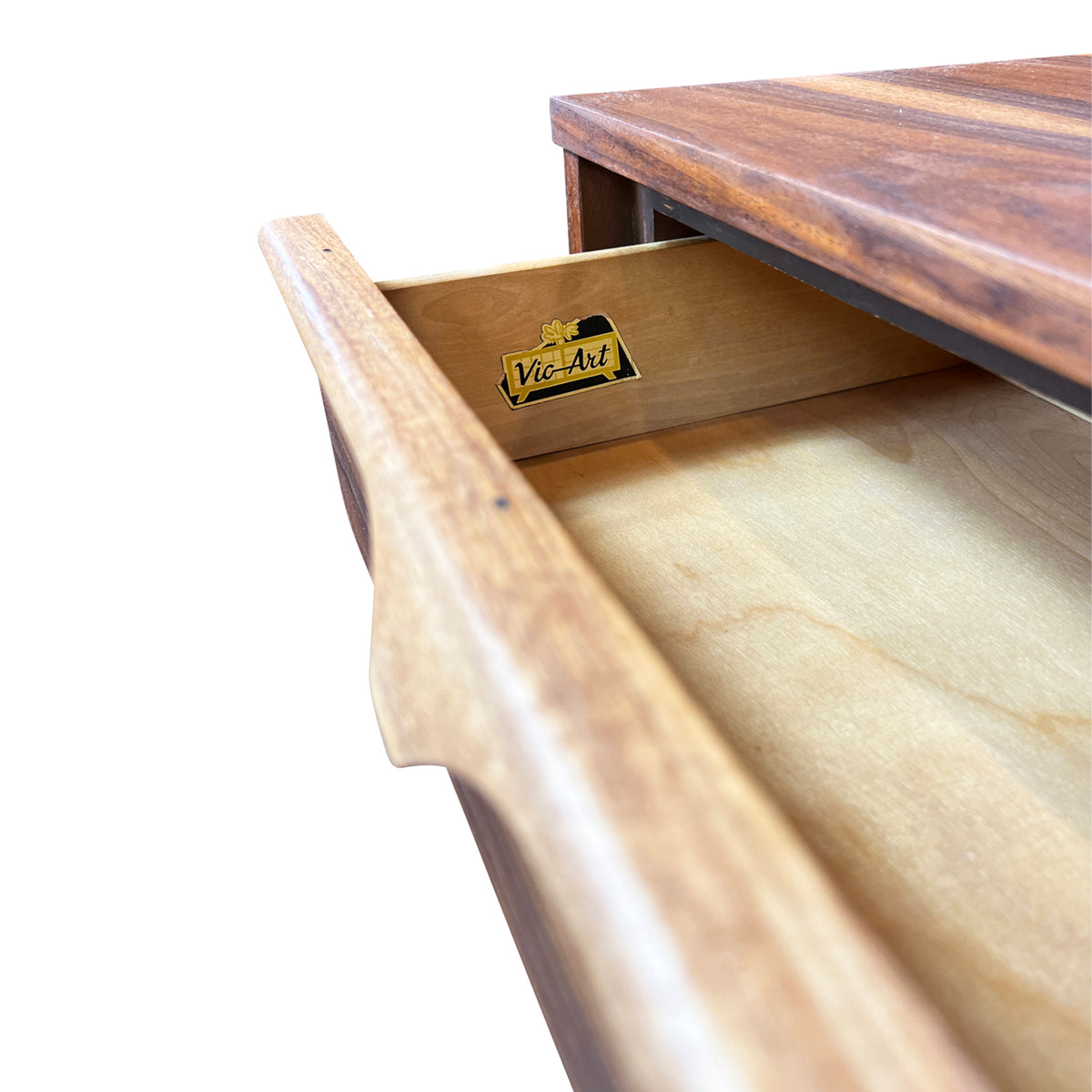 Walnut and Birch Nightstand