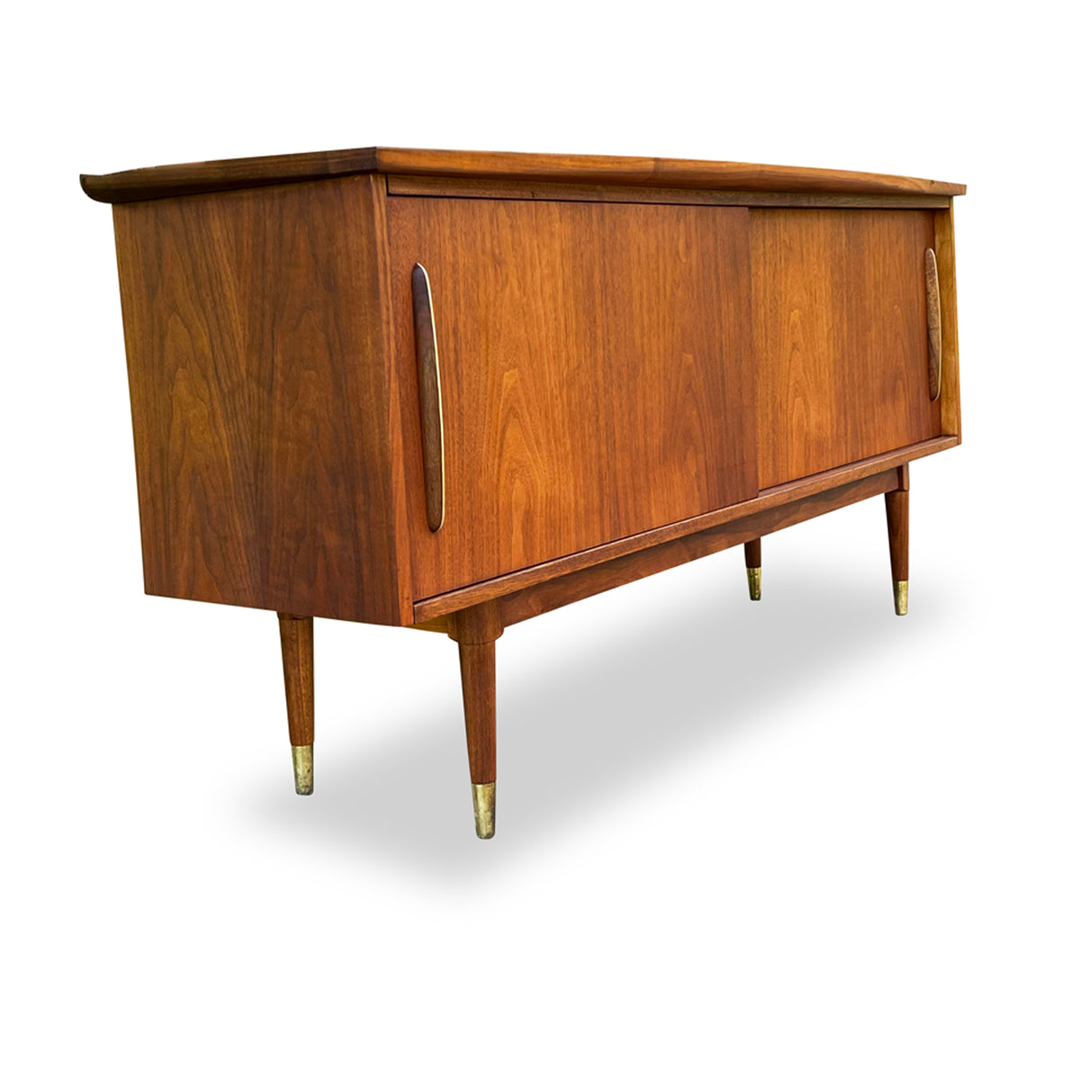 Walnut and Brass Sideboard by Deilcraft