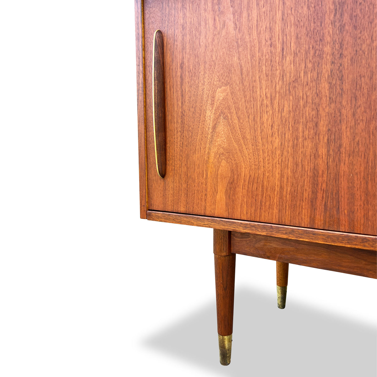 Walnut and Brass Sideboard by Deilcraft