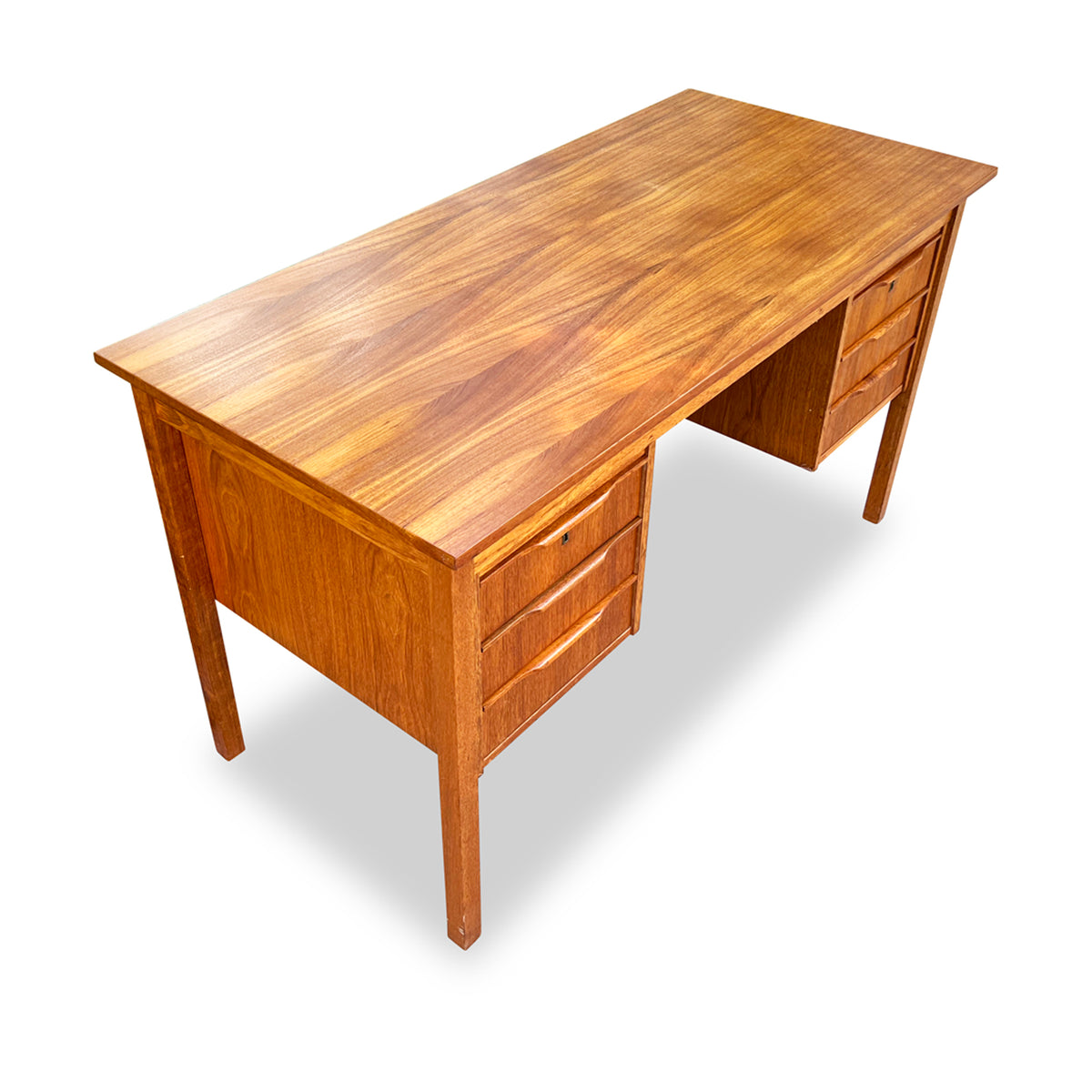Teak Six Drawer Dresser