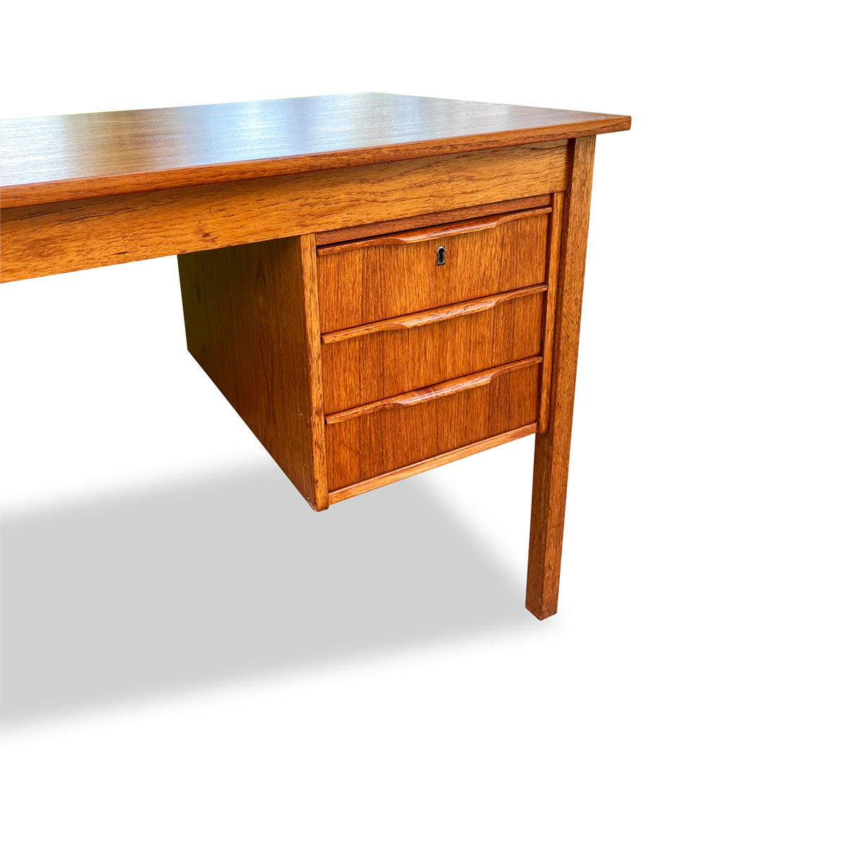 Teak Six Drawer Dresser