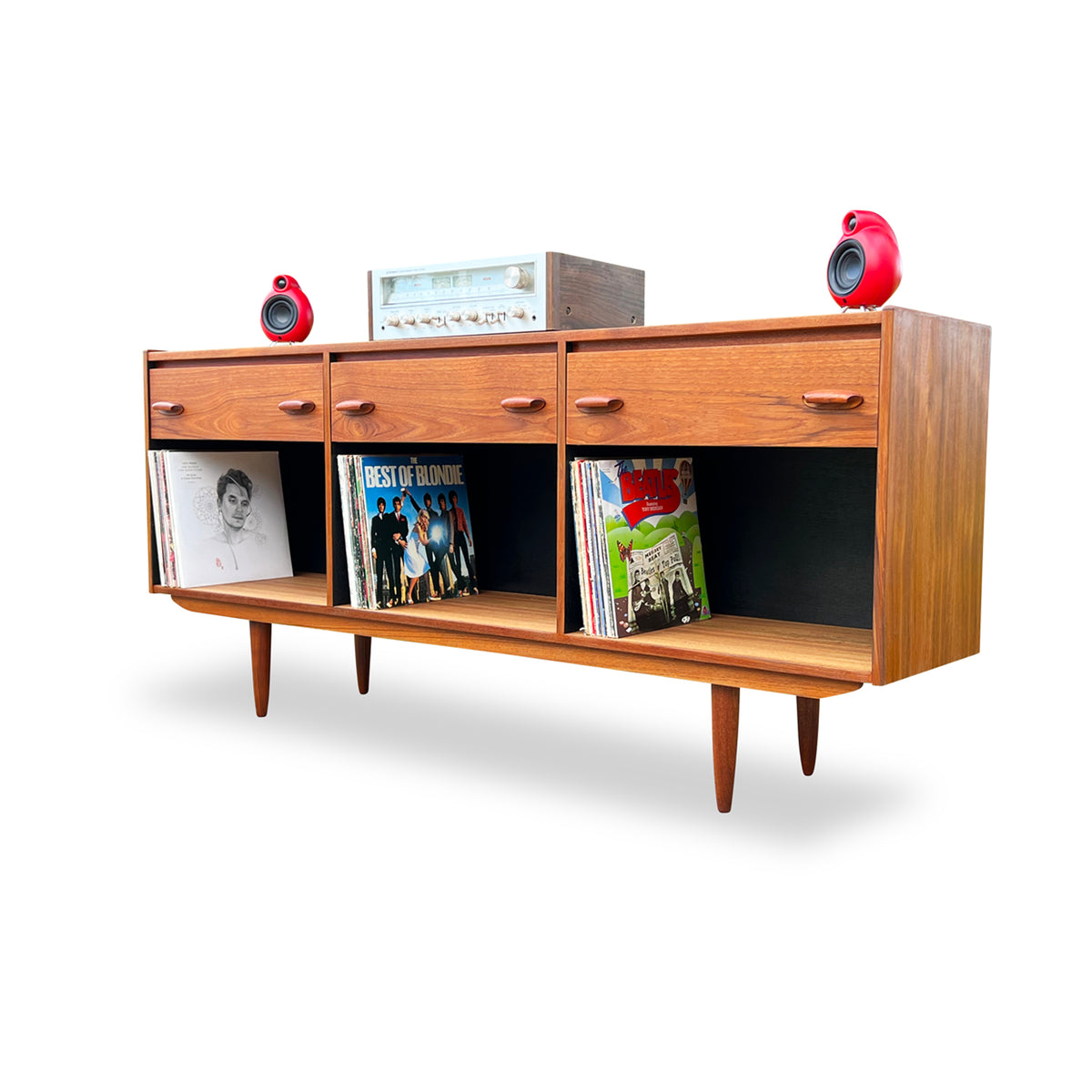 Teak Record Cabinet